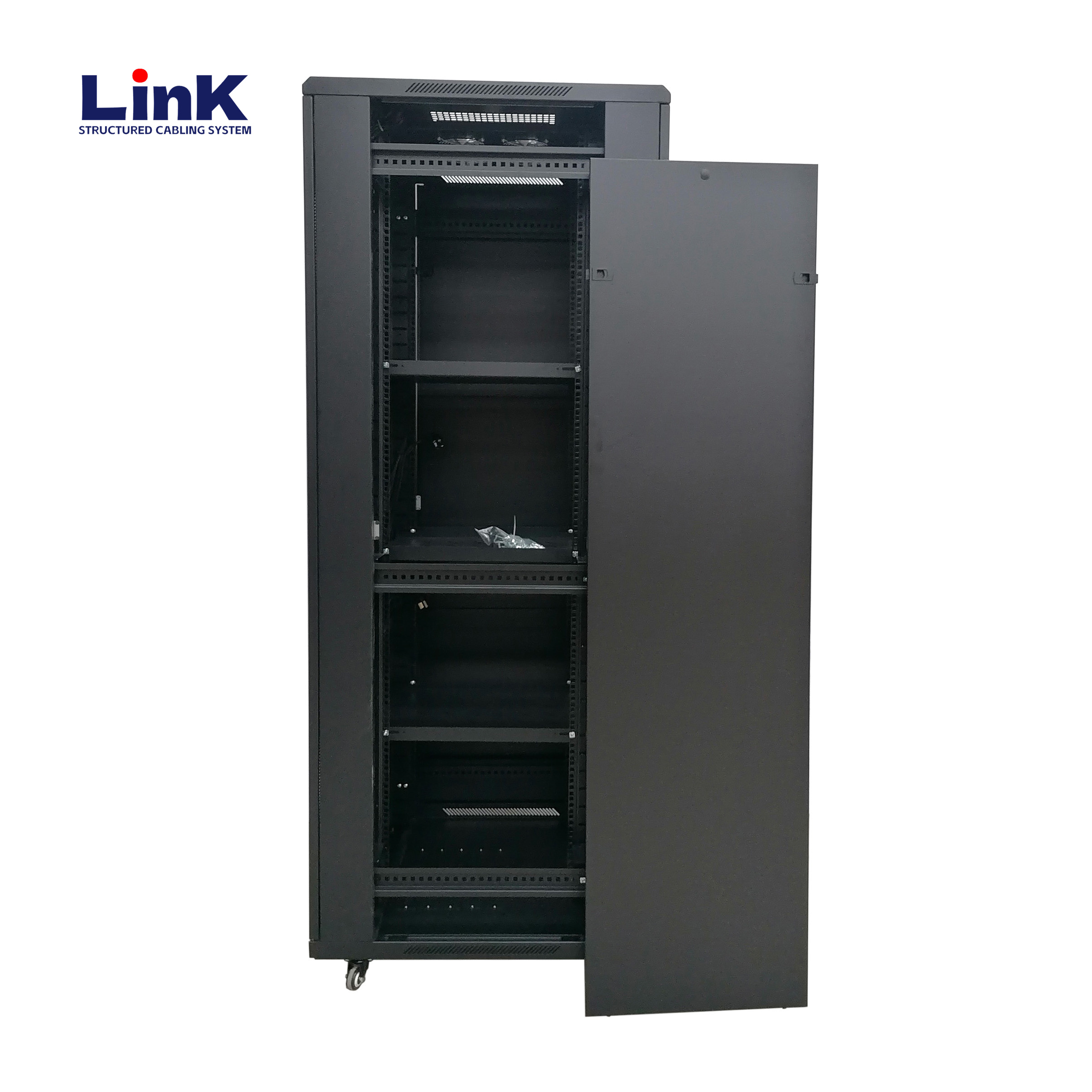 Rack d'équipement 19' 42u (600mm X 800mm) Armoire de serveur au sol avec roulettes