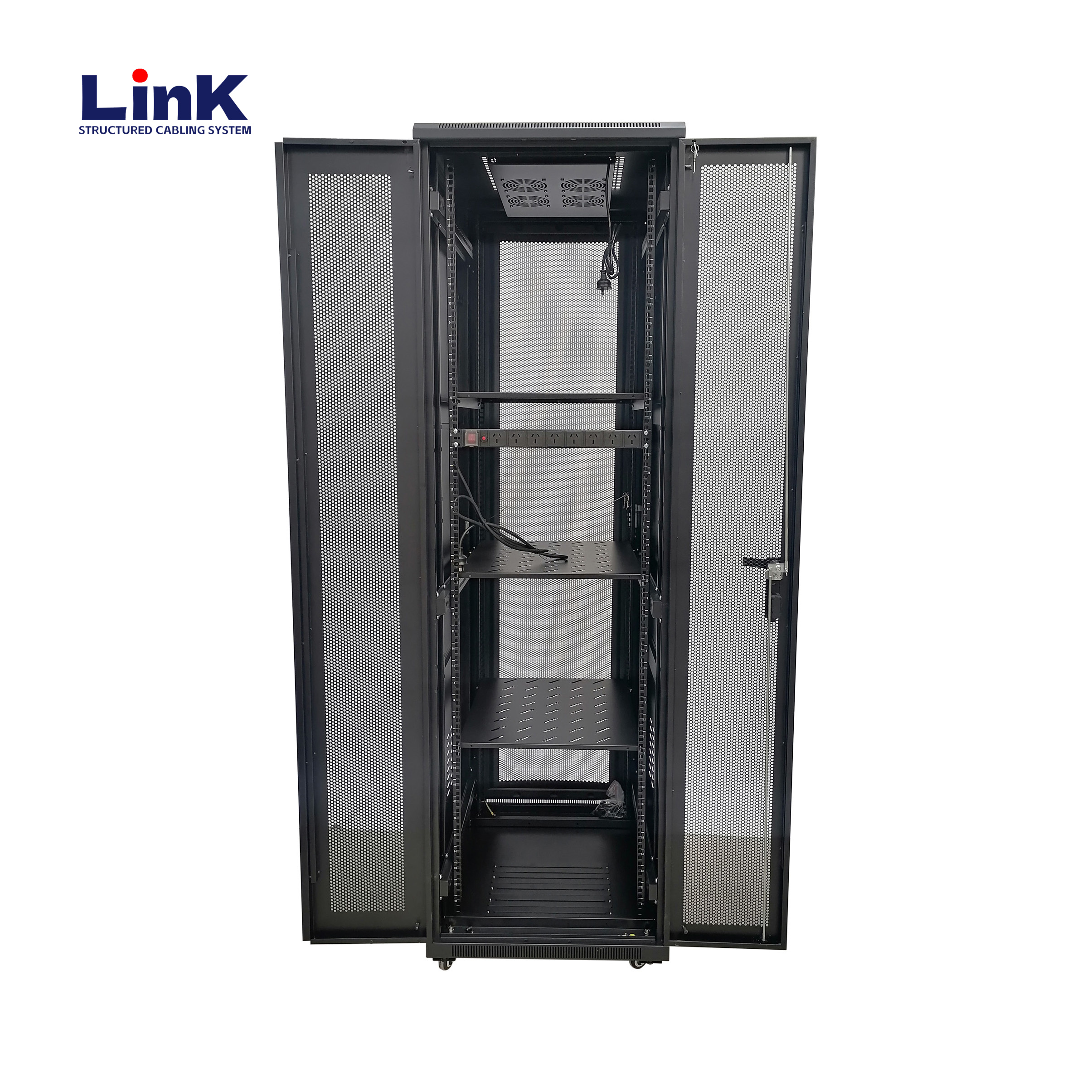 Armoire de rack de serveur de haute qualité 42u It Armoire de serveur de centre de données avec roulettes